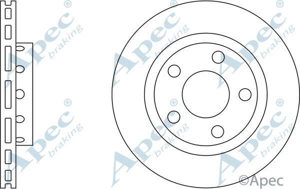 APEC BRAKING stabdžių diskas DSK2293